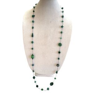 Dabby teal emerald green mixed beads crystals hematite color chain